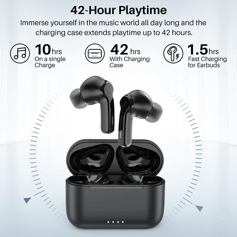 TOZO NC2 Hybrid Active Noise Cancelling Wireless Earbuds mini headphones Audio Waterproof in-ear earphone