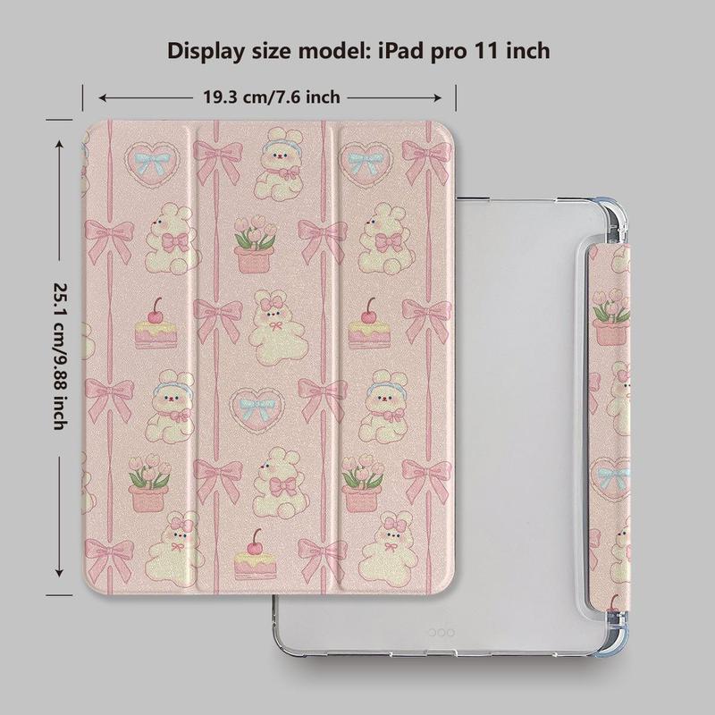 Cute Cartoon Pattern Tablet Case with Pen Slot, Shockproof Tablet Protective Cover, Tablet Accessories Compatible with iPad