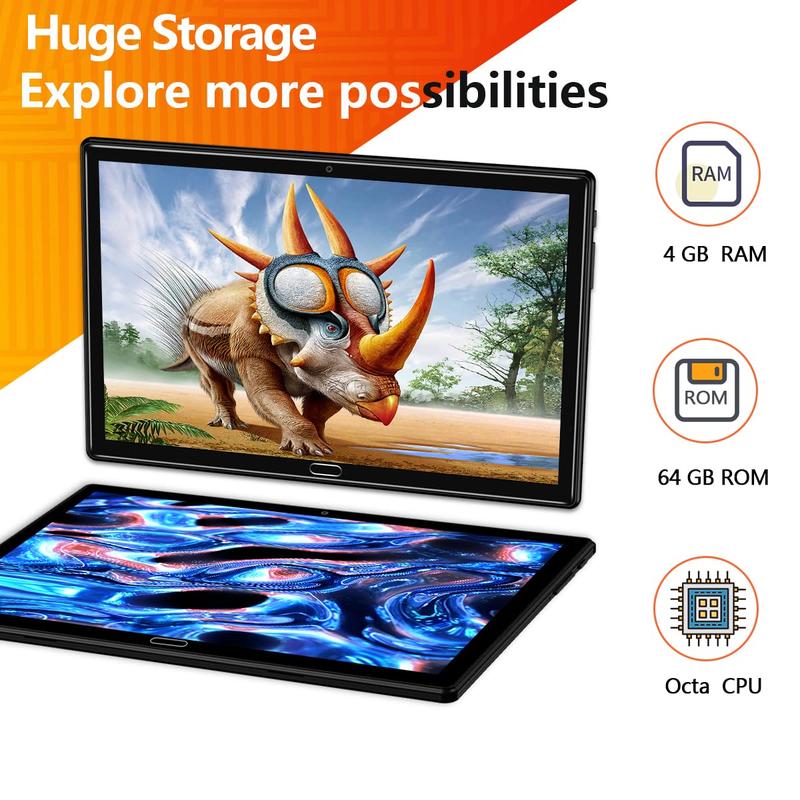 Tablet 2024 Newest, 2 in 1 Tablets 10 inch, Android 13 Tablet 4G Cellular Tablets with Dual Sim Slot 64GB+512GB Expand Storage Octa-Core 13MP Camera, WIFI Tablet with Keyboard Mouse Stylus Tablet 10 inch Android tablet