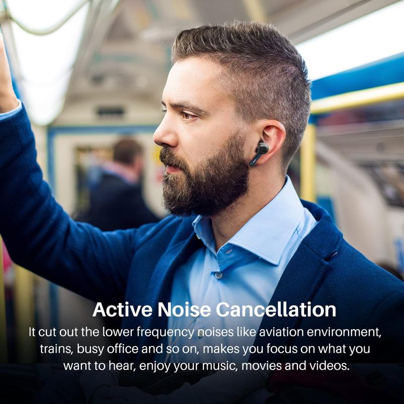 TOZO NC2 Hybrid Active Noise Cancelling Wireless Earbuds mini headphones Audio Waterproof in-ear earphone