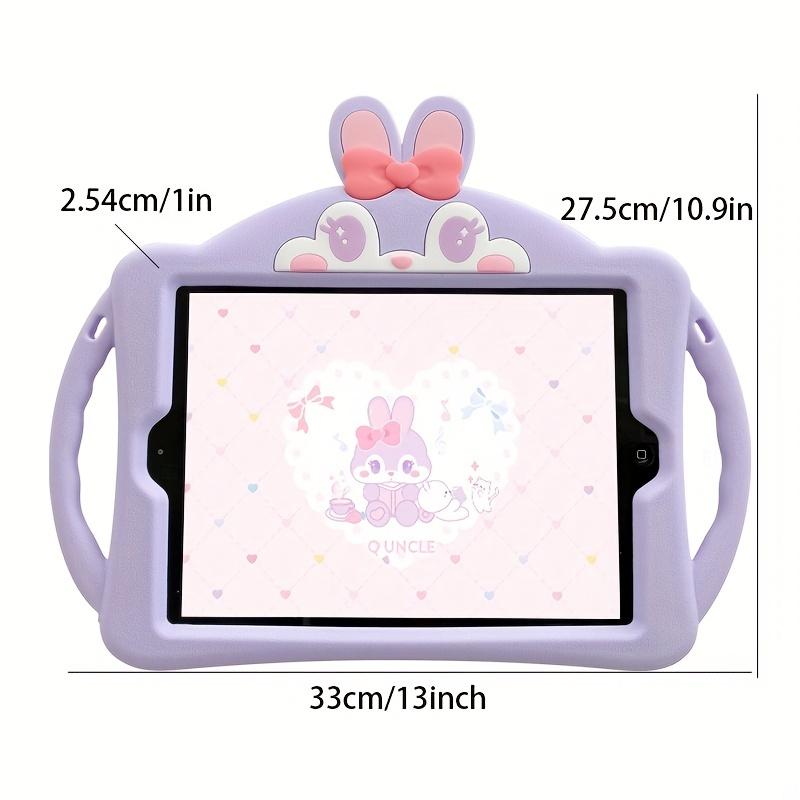 Cute Rabbit Soft Silicone Tablet Case With Shoulder Straps For IPad 9th 8th 7th Generation For IPad 9th 8th 7th Generation 10.2'' 2021 2020 2019