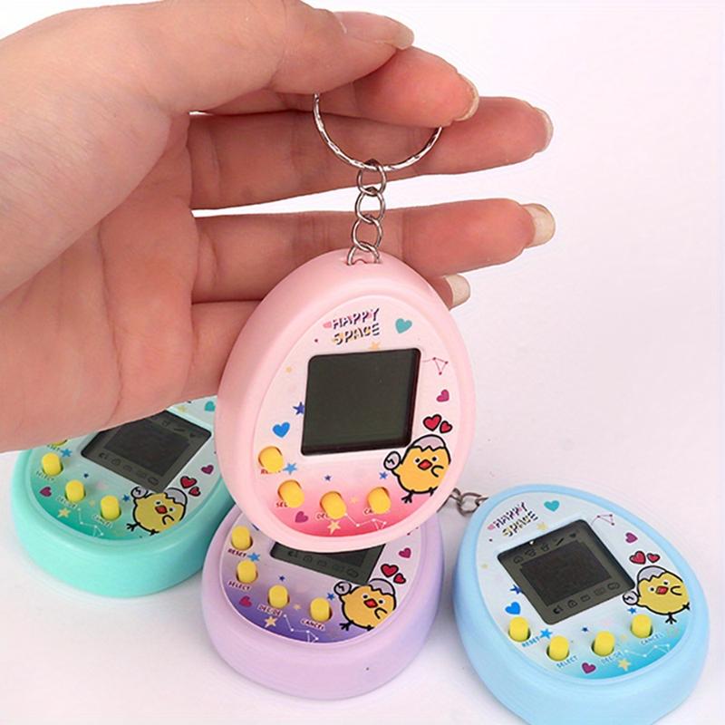 Digital Virtual Pet Keychain, Electronic Handheld Pet Game Console, Interactive Pocket-sized Tamagotchi-like Toy with Nostalgic 90s Design - Plastic Material Compact Device