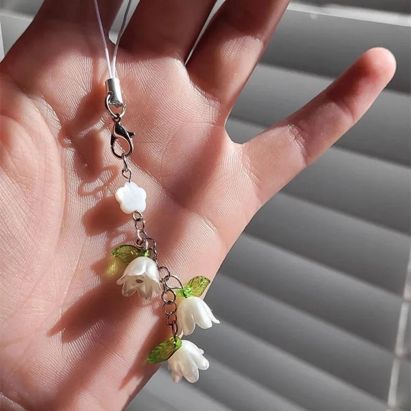 Flower Design Cellphone Lanyard, Cute Flower Charm, Durable Mobile Phone Hanging Ornament, Personalized Smartphone Decoration, Phone Accessories For Women & Girls As Gift