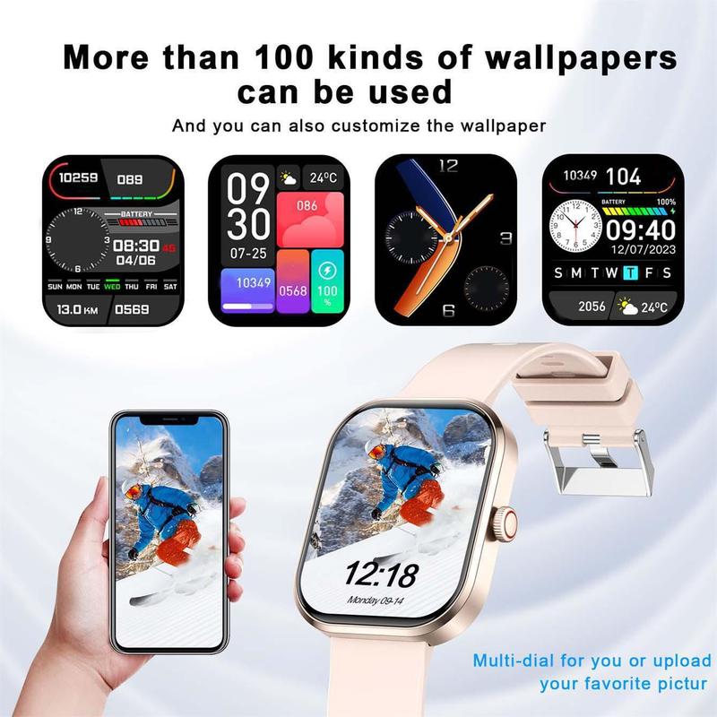 Multifunctional Smart Watch, Fashionable Digital Watch with Multiple Sports Modes for iPhone Android, Sports Watch for Women & Men