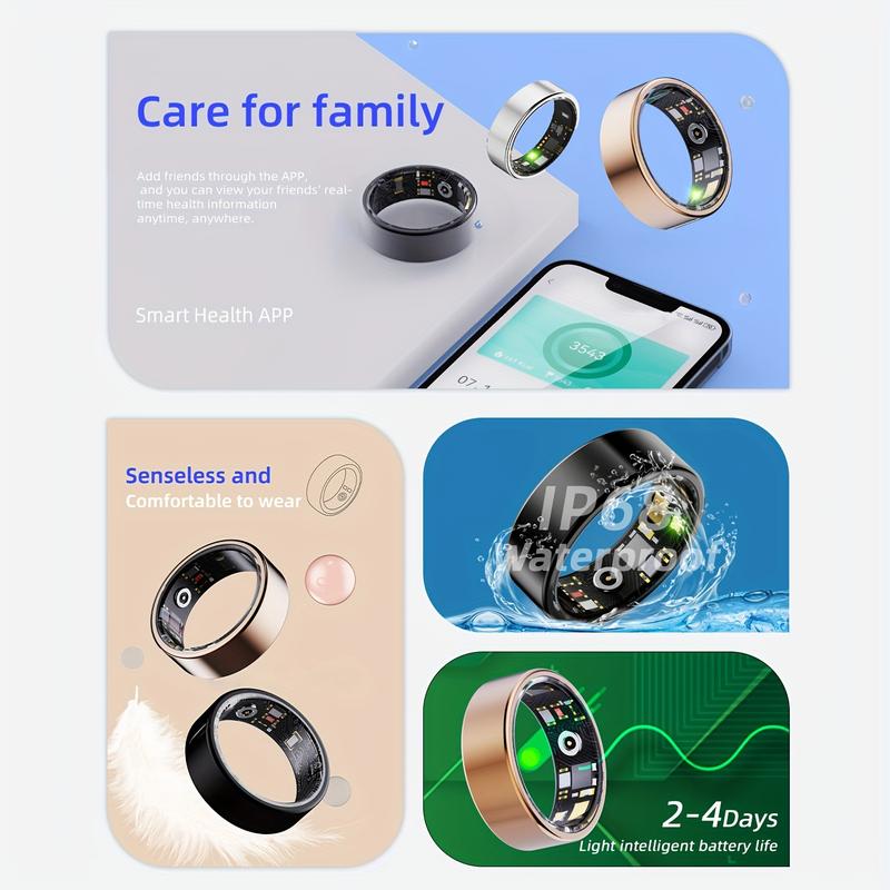 Smart Ring, Men's Smart Ring, Women's and Men's Health Ring, Sleep Tracking Wearable Fitness Tracker