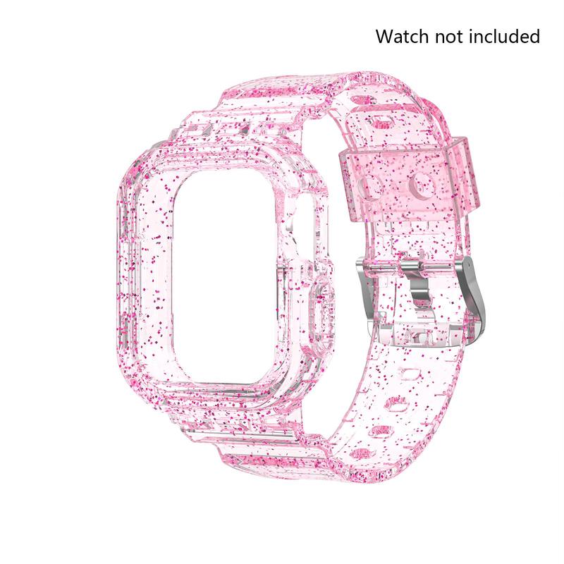 Glitter Watch Band (Band Only), 1 Count TPU Watch Band, Fashionable Smart Watch Band, Wearable Accessories Compatible with Apple Watch Series 9 8 7 6 5 4 3 2 1 SE