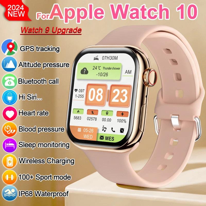 For Apple Watch 10 Series New GPS Tracking Smart Watch Women Always Display Body Temperature BT Call NFC Men Sports Smart Watch