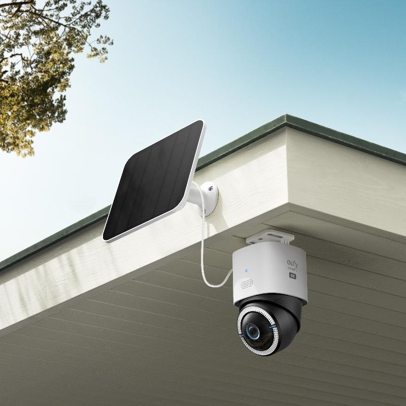 eufy Security 4G LTE Cam S330, 4K Cellular Solar Security Cameras Wireless Outdoor, Pan and Tilt, 4G and Wi-Fi Duo-Mode, AI Tracking, with SIM Card and 32GB SD Card Colorful Automatic