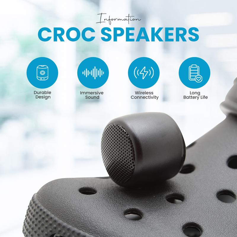 Croc Speaker, bluetooth Speaker Charm, Croc Charm, Croc Jibbitz. Great Sound Quality, Funny Gift, Bluetooth Wireless. 6 Vibrant Colors in Stock.