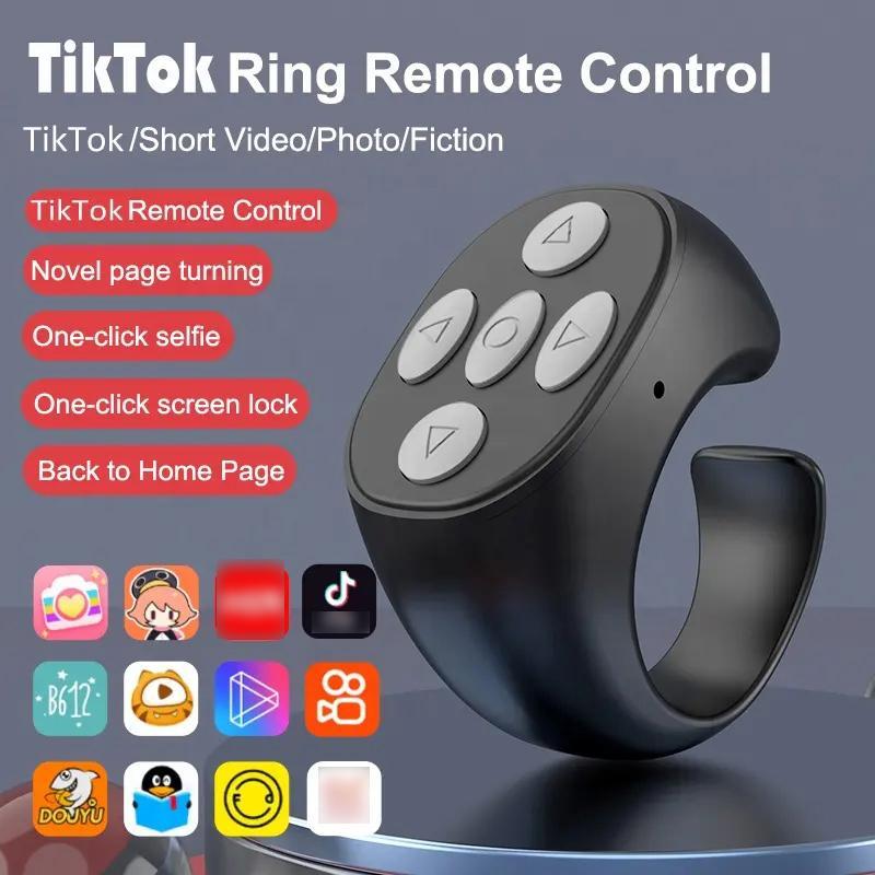 Wireless Remote Control Ring, 1 Count Selfie Video Controller for Phone, Automatic Page Turner for Various APP, Mobile Remote Control, Selfie Accessories