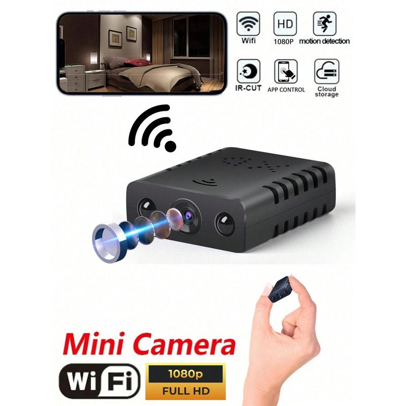 Mini 1080P HD Hidden WiFi Camera, Wireless Network Monitor, Spy Camera, Portable Camera, Card Inserted Loop Recording, Motion Detection, Alarm Push, 24H Home Surveillance, With HD Night Vision, Mini Nanny Cam Smart Home