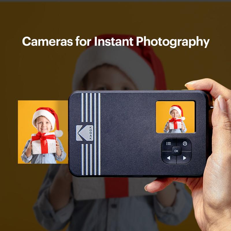 KODAK Mini Shot 2 Retro 4PASS 2-in-1 Instant Camera and Photo Printer (2.1x3.4 inches) + 68 Sheets Gift Bundle