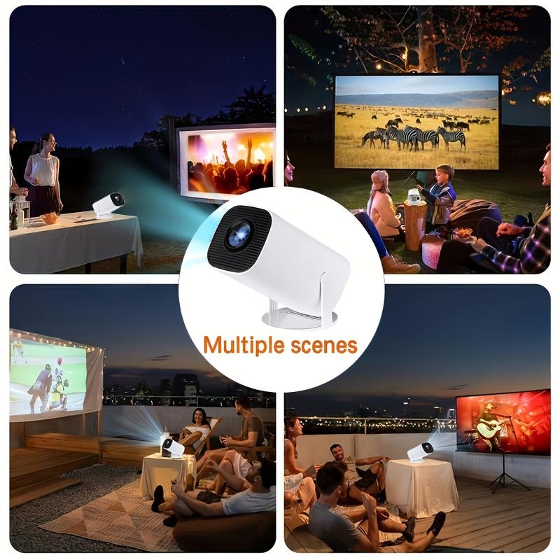 Portable 4K Mini Projector - Wireless 2.4 5G WiFi, BT 5.0, Android 11, Auto Keystone, 180° Rotation - Compact Home Theater For Movies, Gaming, And Entertainment,Livens Projector ﻿ mini portable