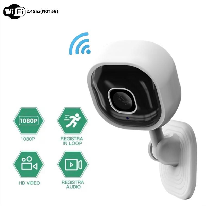 2.4Ghz WiFi Wireless Security Camera Smart Gadgets for Summer, 1080P HD Night-Vision Camera Security, Indoor HD Lens Security Cameras, Two-way Audio & Loop Recording Security Cameras for Home, Store, Factory & Office, Christmas 2024