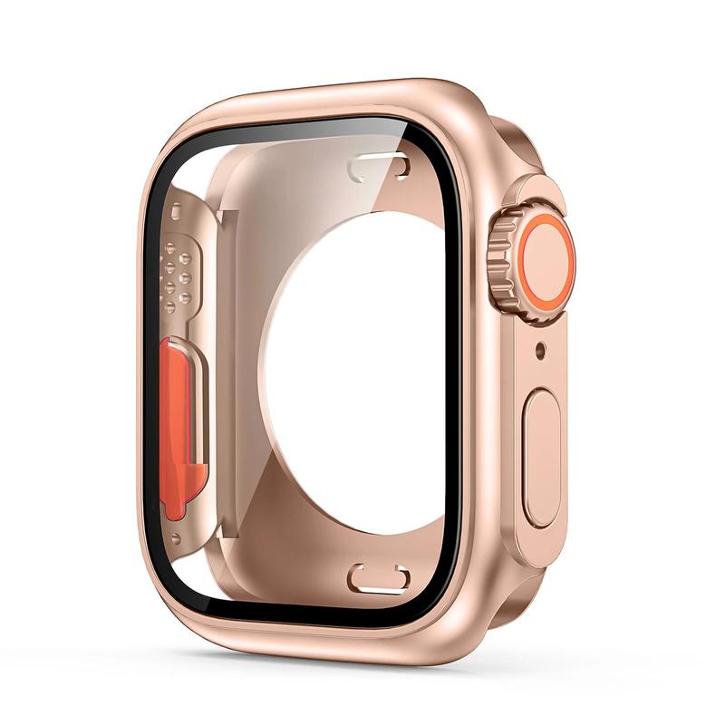 Full Coverage Smart Watch Case, Smart Watch Protective Film, Smart Watch Protector for Apple Watch Series 40mm to 45mm, Wearable Protection Accessories Compatible with Apple Watches