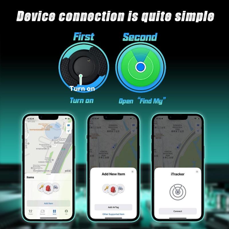 GPS Tracker for Vehicles - Mini Real-Time Magnetic Tracking Device with Weatherproof Case, No Monthly Fee, Compatible with Apple Find My (iOS Only) - Best Hidden Car Tracker for Full Global Coverage