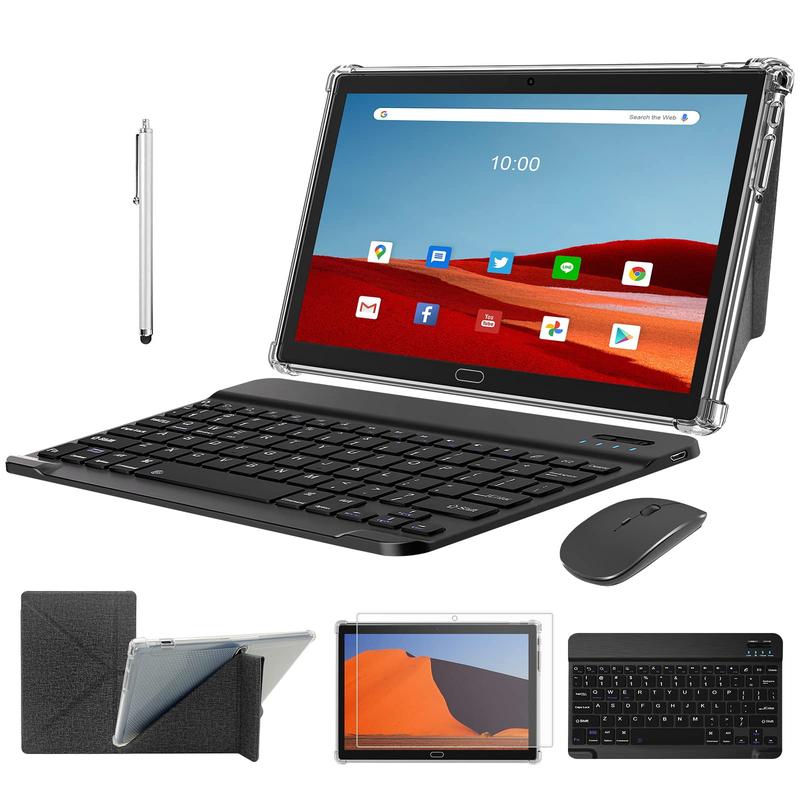 Tablet 2024 Newest, 2 in 1 Tablets 10 inch, Android 13 Tablet 4G Cellular Tablets with Dual Sim Slot 64GB+512GB Expand Storage Octa-Core 13MP Camera, WIFI Tablet with Keyboard Mouse Stylus Tablet 10 inch Android tablet