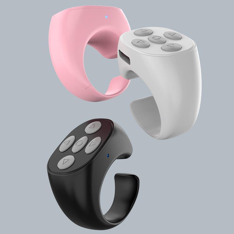 Scrolling Ring Bluetooth Remote Control Ring Bluetooth Phone Remote for Camera Selfie,Video Record,Music Control Pink Smartphone Accessories Cellphone