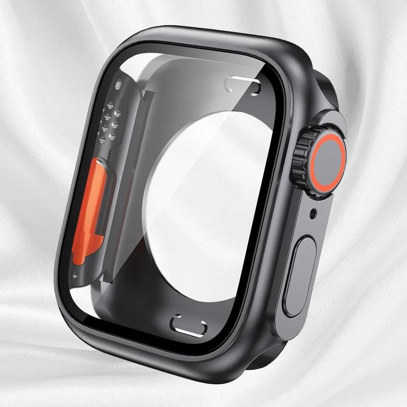 Full Coverage Smart Watch Case, Smart Watch Protective Film, Smart Watch Protector for Apple Watch Series 40mm to 45mm, Wearable Protection Accessories Compatible with Apple Watches