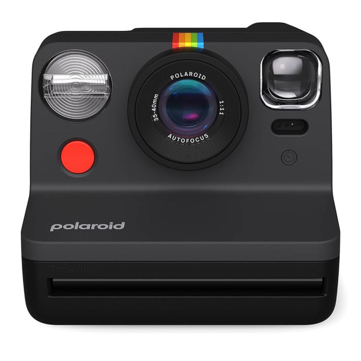 Polaroid Now 2nd Generation I-Type Instant Camera + Film Bundle - Now Black Camera + 16 Color Photos (6248) E165