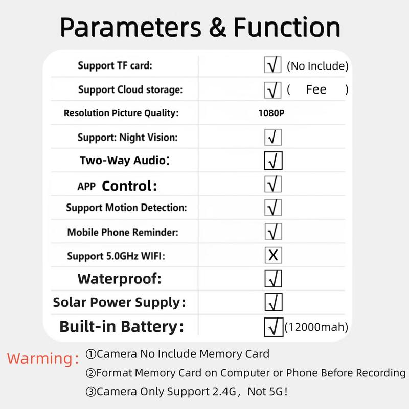 Solar CCTV Security Camera, 2K Wireless Outdoor CCTV Security Camera, Dual Lens Solar Outdoor Camera, Wireless Security Camera with Two-way Audio, Christmas 2024