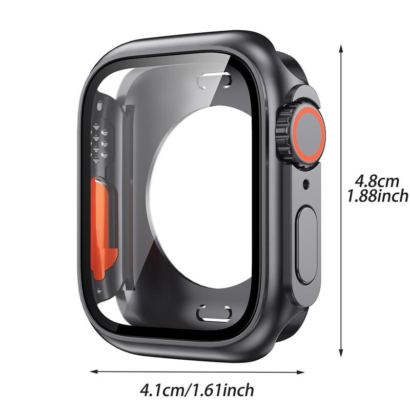 Full Coverage Smart Watch Case, Smart Watch Protective Film, Smart Watch Protector for Apple Watch Series 40mm to 45mm, Wearable Protection Accessories Compatible with Apple Watches