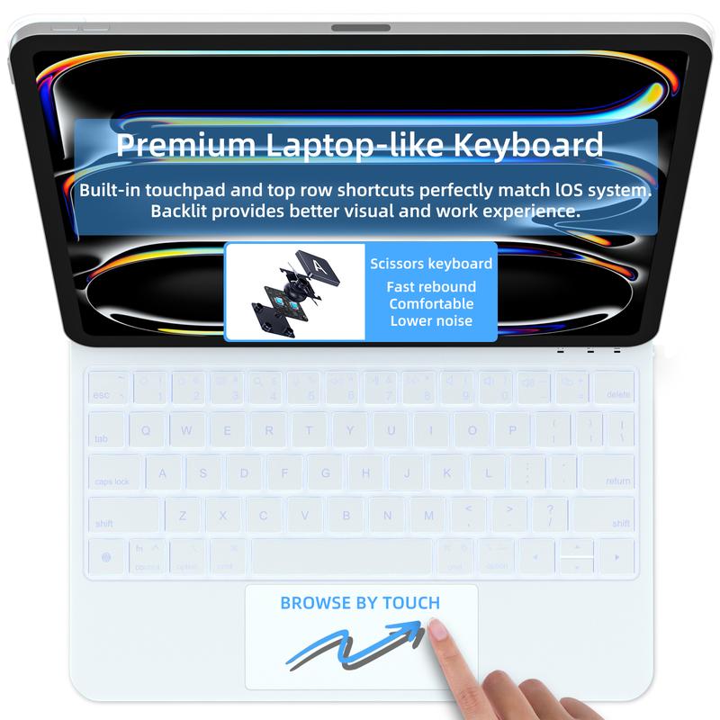 Black friday gift ( free mouse) DVWDVW 2024 newest magnetic keyboard case for iPad Pro 2024 (M4) 13