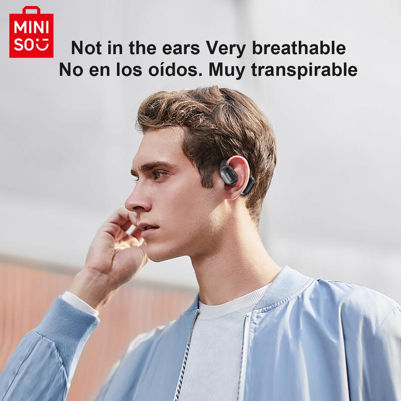 MINISO Open MS162 OWS Translation Wireless Bluetooth Earphones Support 75 Languages Real Time Bluetooth Translation Earbuds Support Playing Music Phone Calls Headphones