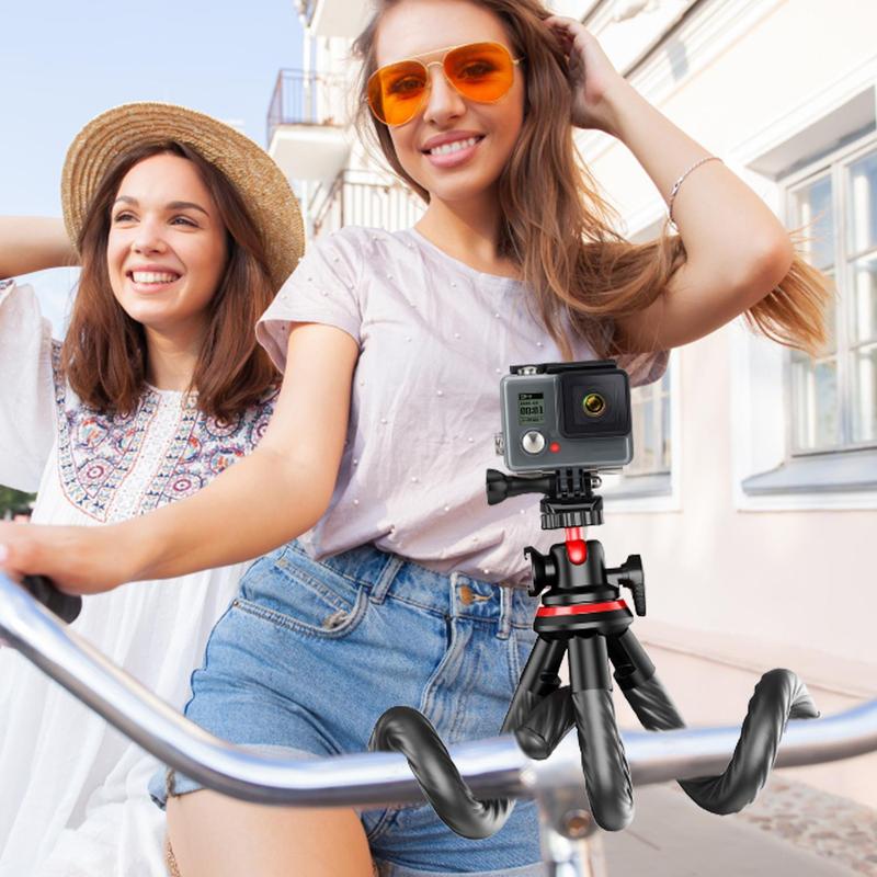 Multifunctional Phone & Camera Tripod, Portable Selfie Stick with Phone Holder, Phone Live Streaming Tripod for DSLR Camera