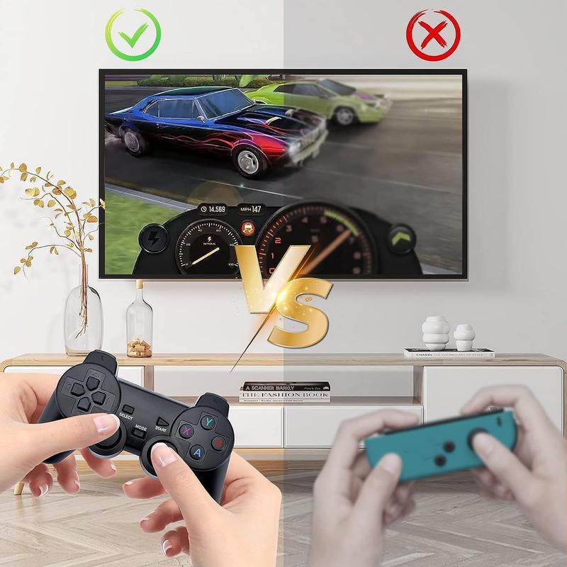 4K Wireless Retro Game Console,Retro Play Game Stick,Nostalgia Stick Game 4K HDMI Output,Plug and Play Video Game Stick Built in 20000 Games + (64G) sd Card (20,000 Retro Games)