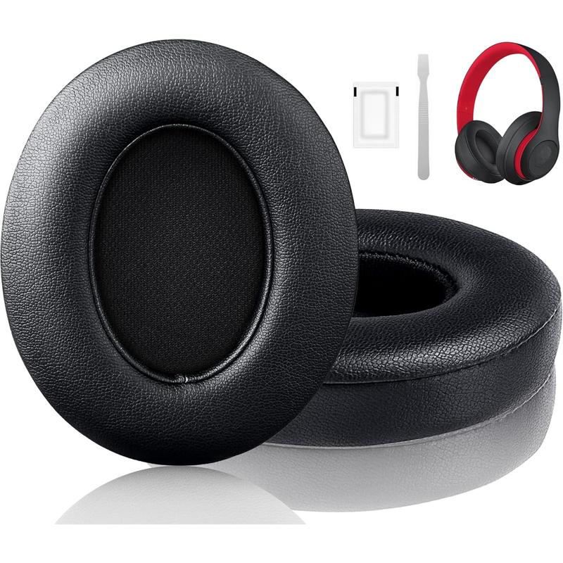 Beat Studio Replacement Earpads for Beat Studio 3 &Beat Studio 2 (B0500  B0501) 2 Count Noise Isolation Comfortable Ear Cushions (Black)