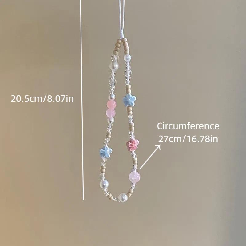 Cute Flower Design Phone Chain, 1 Count Vintage Phone Lanyard, Phone Strap for Women & Girls, Fashion Phone Accessories for Daily Use