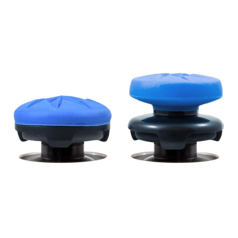 Thumbsticks for PS4 PS5 Xbox One and Xbox Series X Controller | Performance Thumbsticks | 1 High-Rise Convex, 1 Low-Rise Convex | Blue