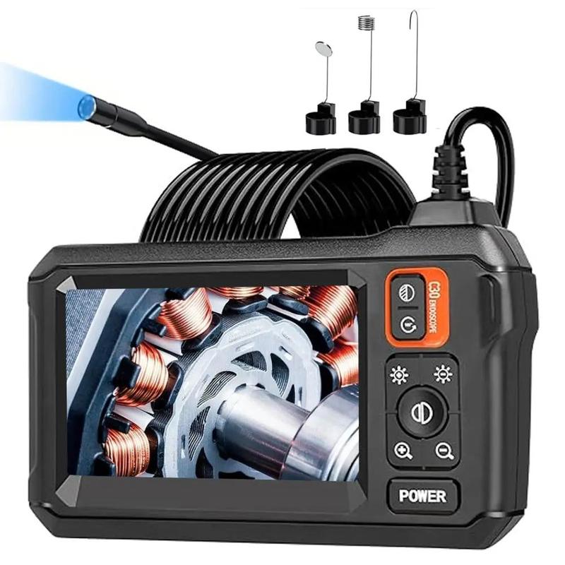 HD Digital Endoscope, 1 Count 4.3-inch LCD Screen Industrial Endoscope Inspection Camera, Summer Gift, IP67 Waterproof Inspection Snake Camera with 8 LED Lights, Suitable For Auxiliary Inspection