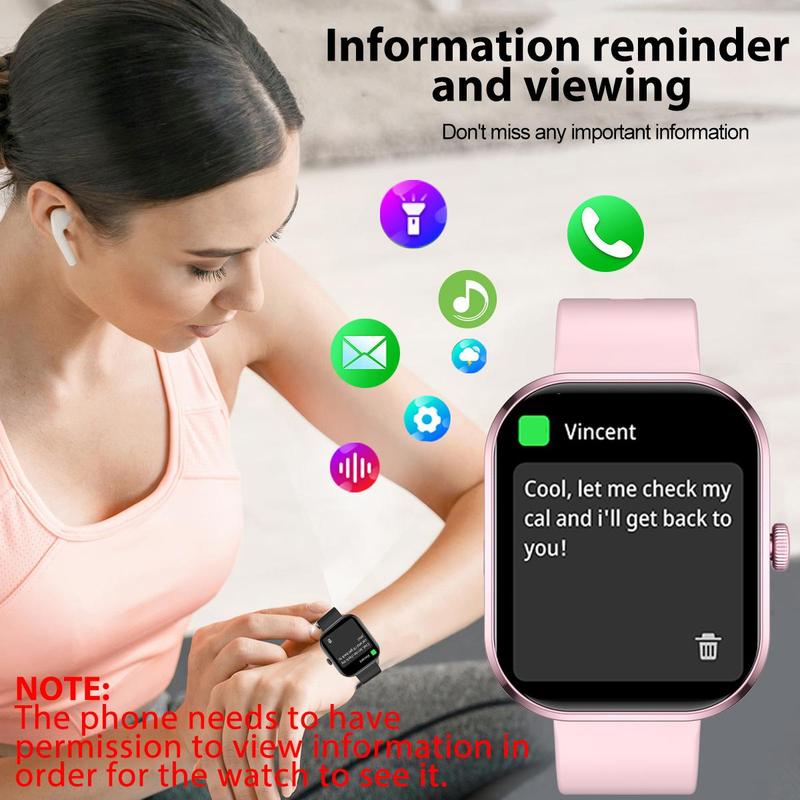 Multifunctional Smart Watch, Fashionable Digital Watch with Multiple Sports Modes for iPhone Android, Sports Watch for Women & Men