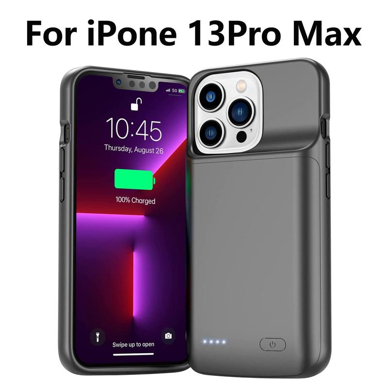 6800mAh Slim Portable Battery Case, Portable Protective Charging Case, Rechargeable Battery Charger Case for iPhone 13 Pro Max