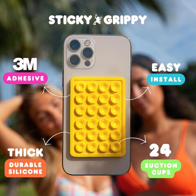 2 Pieces Silicone Suction Phone Case Adhesive Mount - Hands-Free, Strong Grip Holder for Selfies and Videos, Accessories Smartphone Cellphone Stand, christmas gift ideas Black Friday Deals tiktok shop store