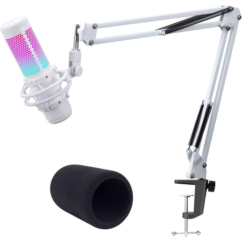 Mic Windscreen for HyperX QuadCast Microphone, Foam Mic Covers Improve Recording Quality, Professional Hyperx QuadCast Pop Filter