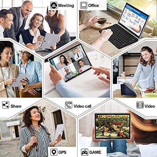 Tablet 2024 Newest, 2 in 1 Tablets 10 inch, Android 13 Tablet 4G Cellular Tablets with Dual Sim Slot 64GB+512GB Expand Storage Octa-Core 13MP Camera, WIFI Tablet with Keyboard Mouse Stylus Tablet 10 inch Android tablet