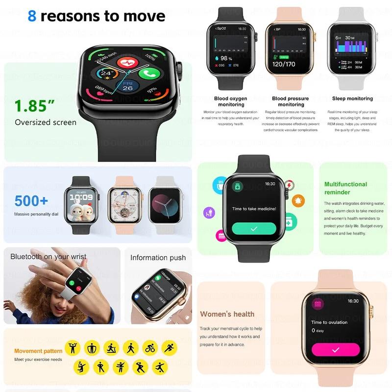 For Apple Watch 10 Series New GPS Tracking Smart Watch Women Always Display Body Temperature BT Call NFC Men Sports Smart Watch