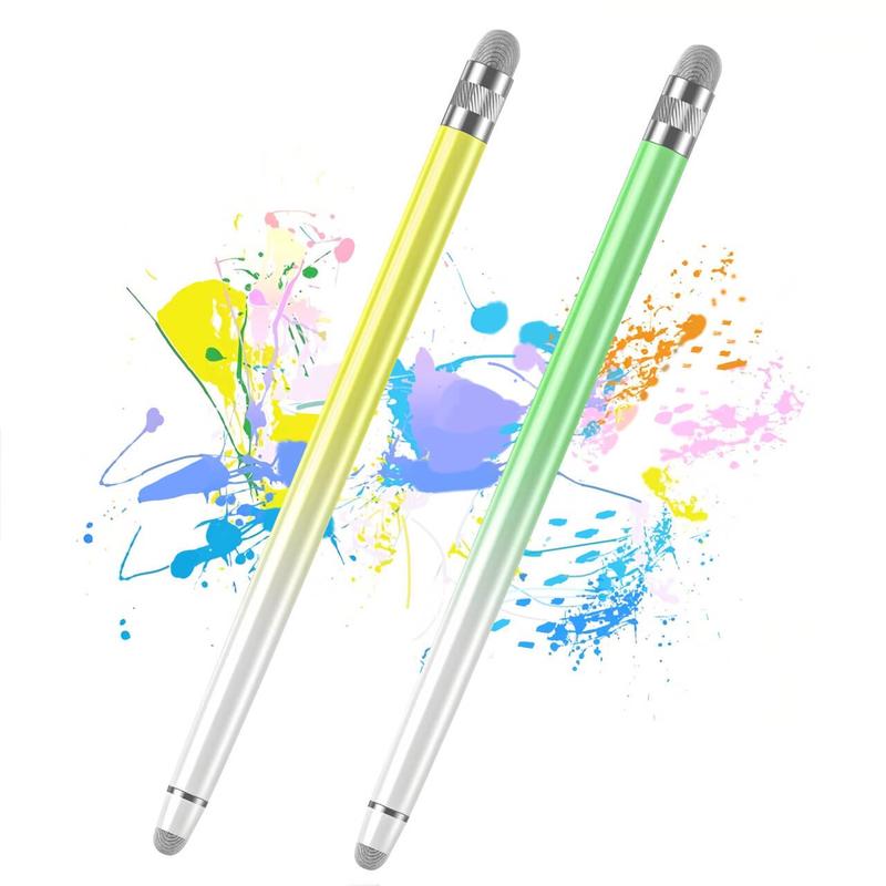 2 in 1 Fiber Stylus Pen, High Sensitivity Universal Stylus Pencil for iPad iPhone Apple, Stylus Pen for Android Phone Samsung Tablets Laptop Touch Screen