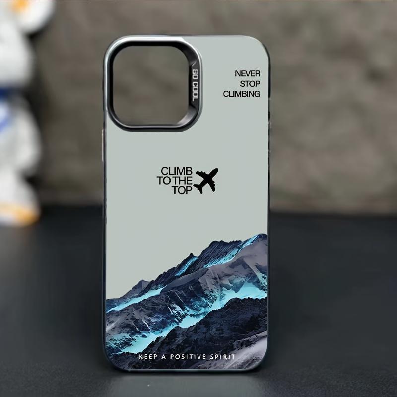 Mountain & Airplane Pattern Phone Case, Anti-fall Phone Protector Cover, Shockproof Phone Protective Case Compatible with iPhone 16 15 14 13 12 11 Series