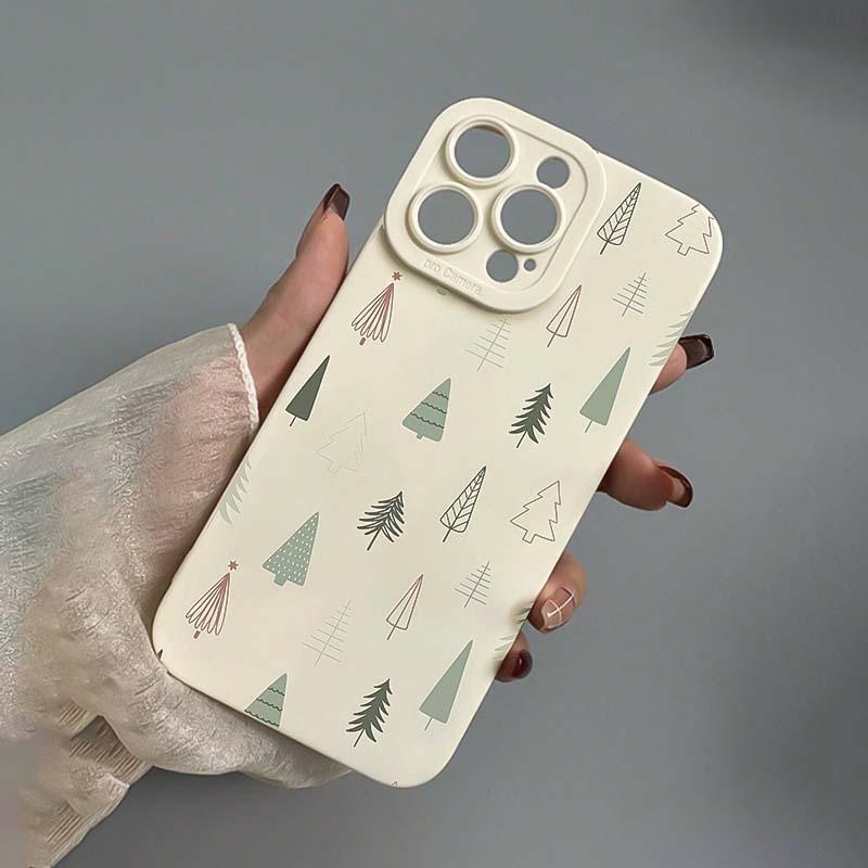 Christmas Tree Pattern Phone Case, Anti-drop Decorative Phone Protector Cover, Phone Accessories Compatible with iPhone 11 12 13 14 15 16 Pro Max