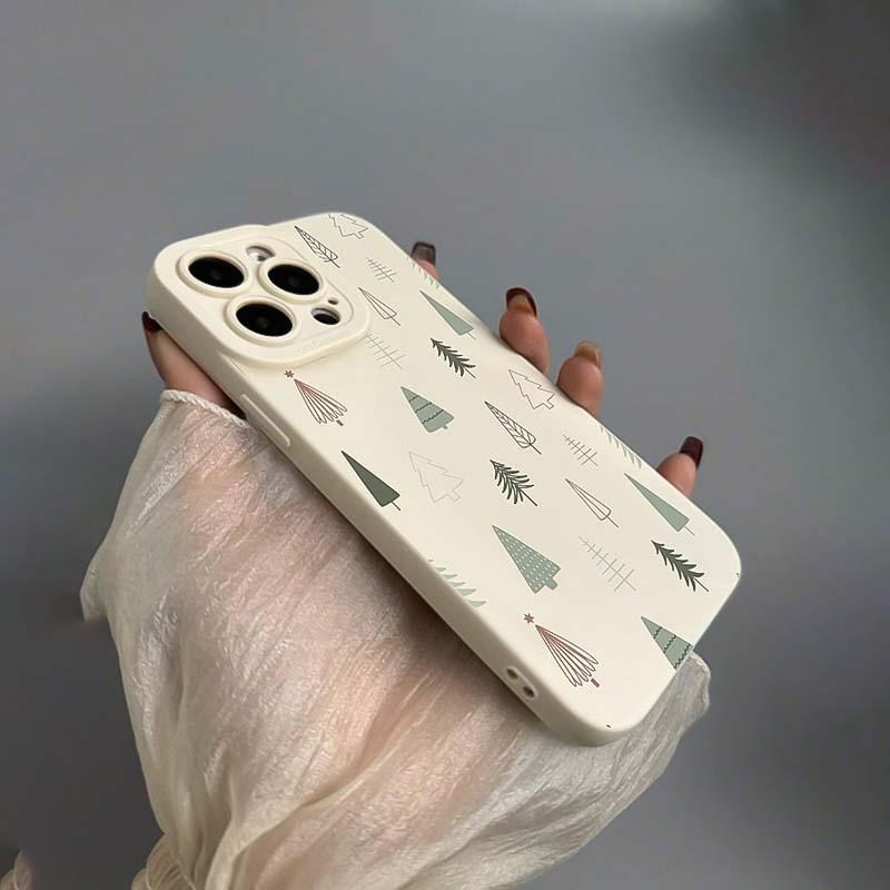 Christmas Tree Pattern Phone Case, Anti-drop Decorative Phone Protector Cover, Phone Accessories Compatible with iPhone 11 12 13 14 15 16 Pro Max