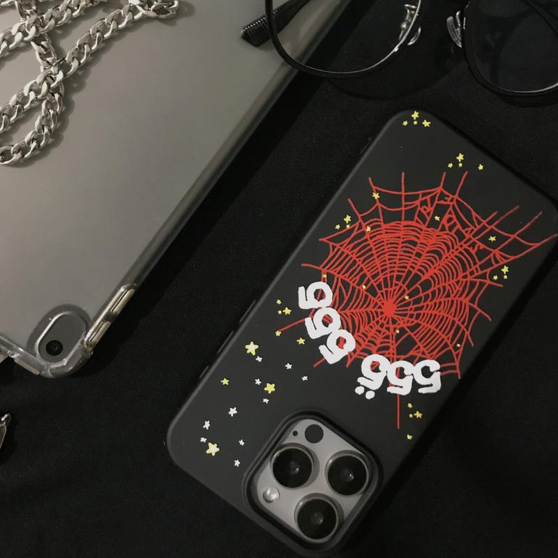 Sp5der black red Hypebeast Tough Phone Cases Accessories Cover Cellphone Aesthetic Protection iphone12 case