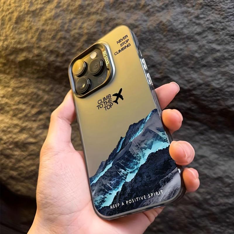 Mountain & Airplane Pattern Phone Case, Anti-fall Phone Protector Cover, Shockproof Phone Protective Case Compatible with iPhone 16 15 14 13 12 11 Series