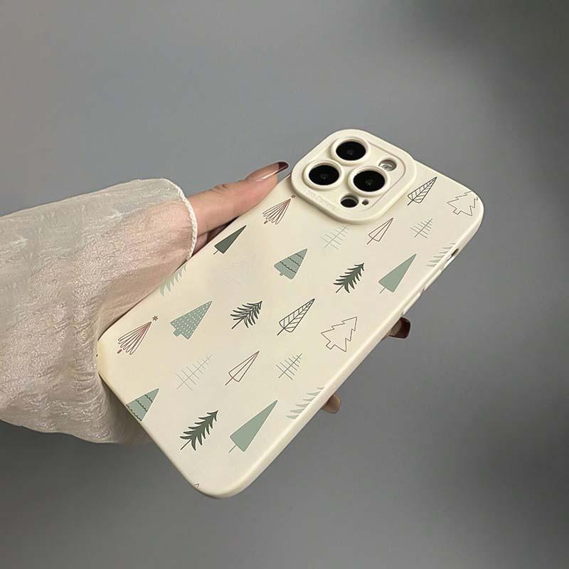 Christmas Tree Pattern Phone Case, Anti-drop Decorative Phone Protector Cover, Phone Accessories Compatible with iPhone 11 12 13 14 15 16 Pro Max