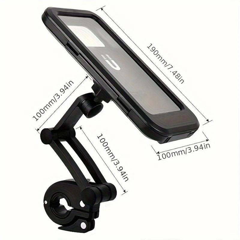 Bicycle Phone Holder, Adjustable 360° Rotatable Universal Bicycle Phone Holder with Waterproof Case, Rain-proof Holder for Bicycle Handlebar