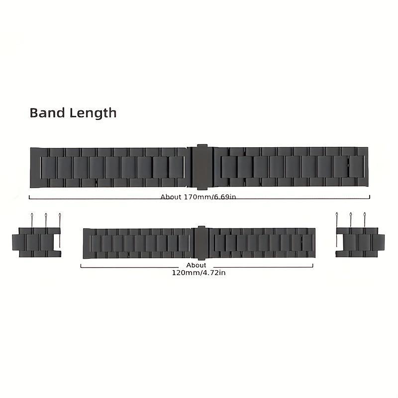 Stainless Steel Watch Band for Men & Women, 20mm 22mm Watch Band Compatible with Samsung Galaxy Watch 3 4, Huawei GT2 GTR