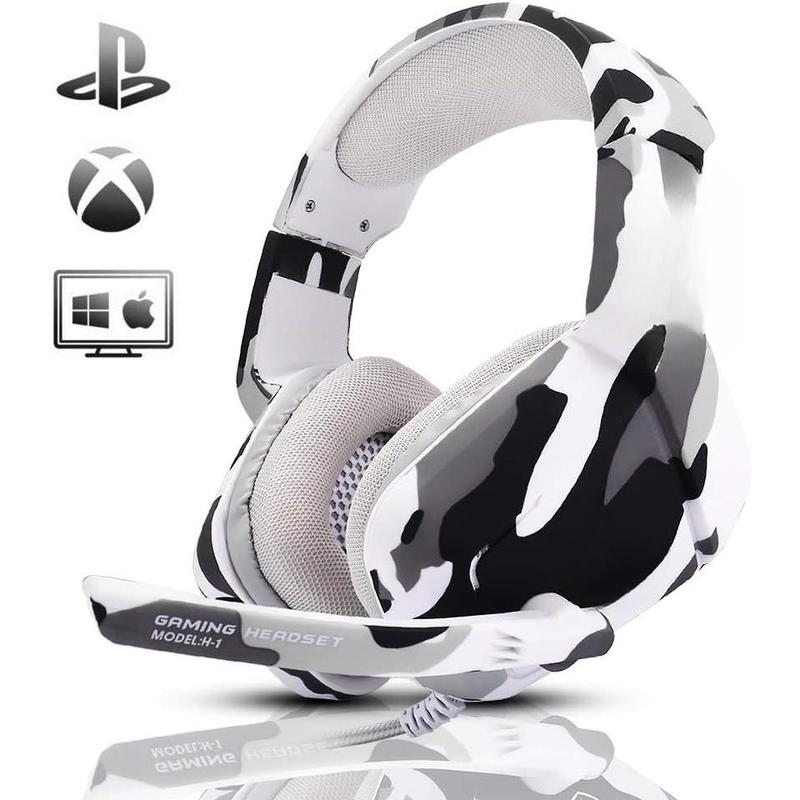 Gaming Headset 3.5MM PS4 Stereo Headset Over Ear Headphones with Noise-Cancelling Mic, Bass Surround Audio Cable